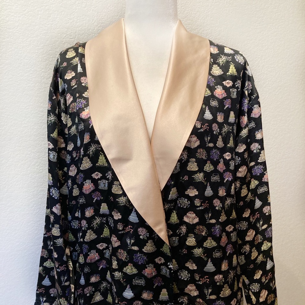 Nicole Miller Silk Bridal Robe, Small
